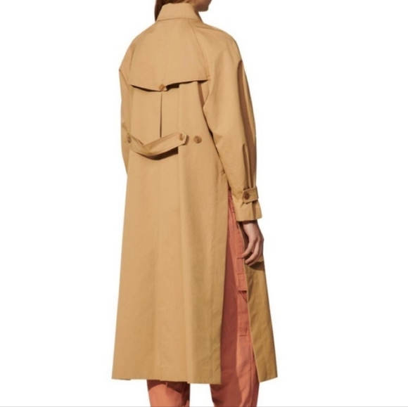 Sandro Paris Trench Coat With Removable Chain Size S NWT'S - Picture 3 of 15